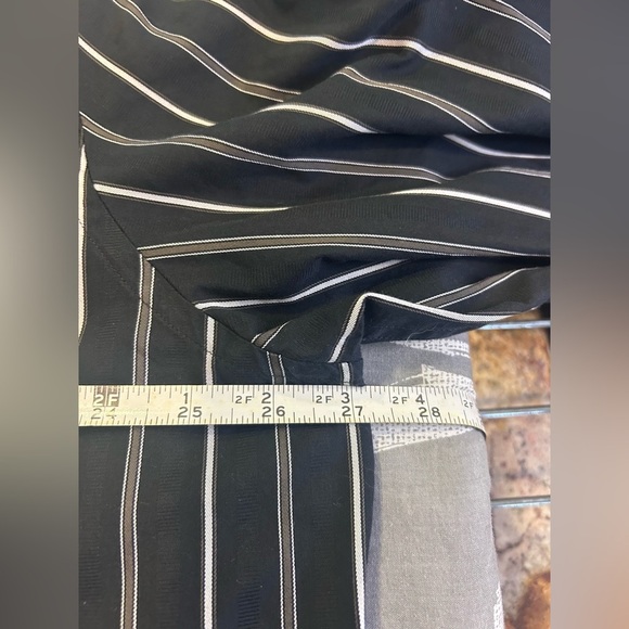 ♠️”Claiborne” Men’s Black/White/Taupe Beige Pinstriped Long Sleeved Dress Shirt - Picture 10 of 10